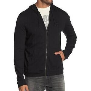 John Varvatos Star USA Black Full Zip Hoodie Jacket Men's XXL Cotton Modal